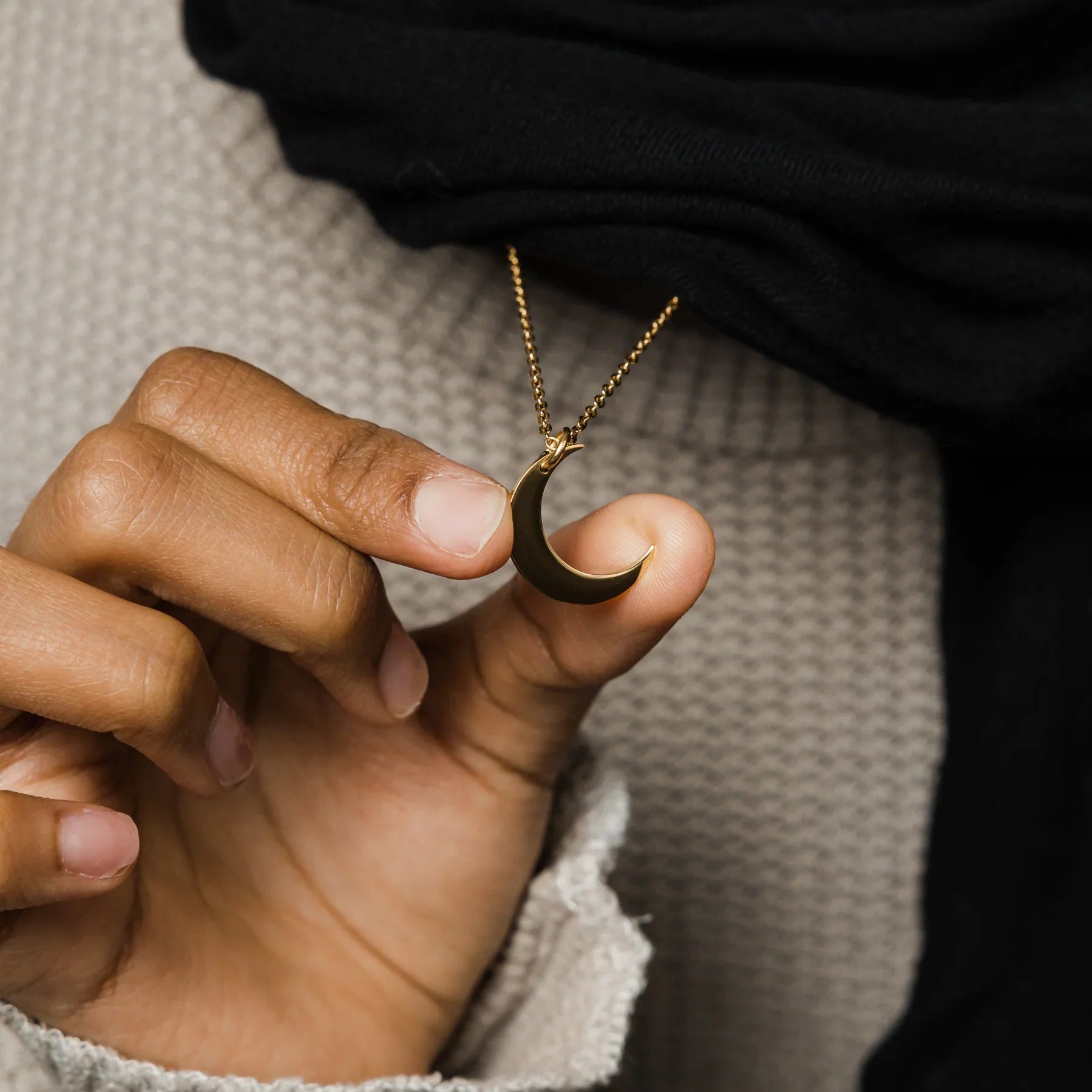 Barakah Nurani Crescent Necklace