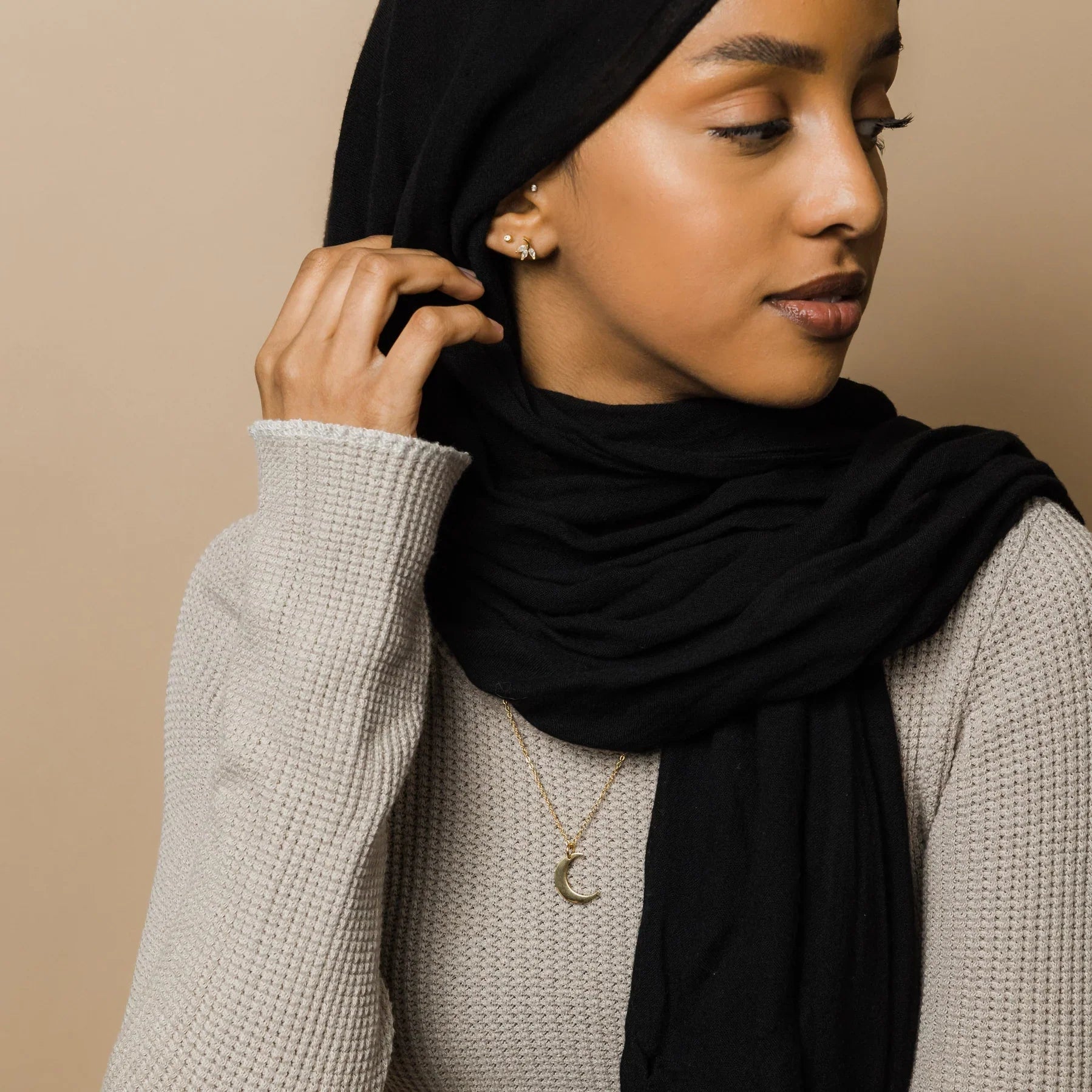 Barakah Nurani Crescent Necklace