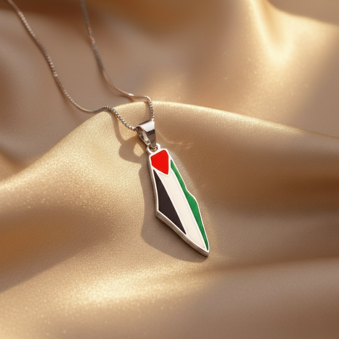 Barakah Palestine Pride Map Necklace