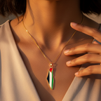 Barakah Palestine Pride Map Necklace