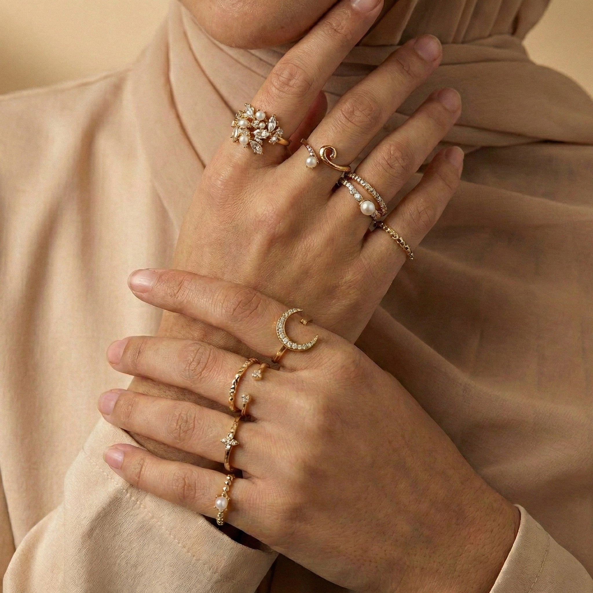 Barakah Layali Moonlight Ring Set