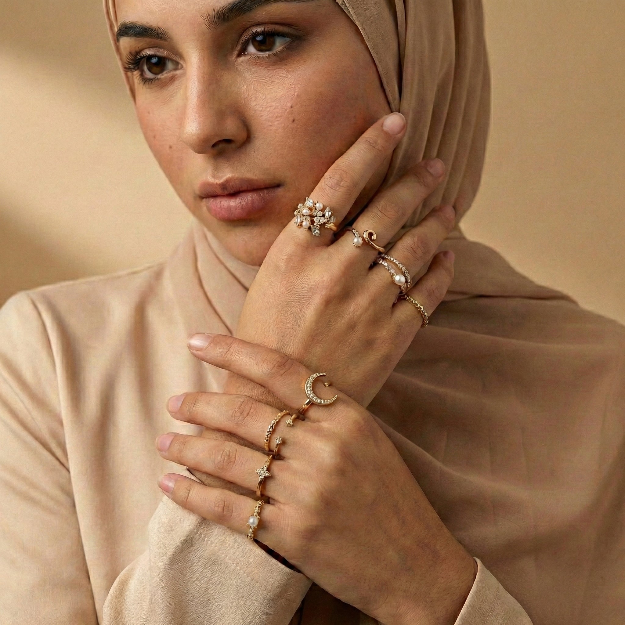 Barakah Layali Moonlight Ring Set