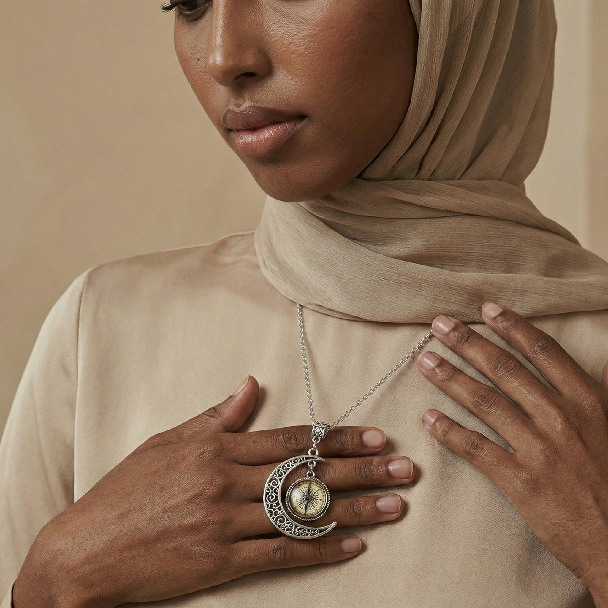 Barakah Noor Crescent Necklace