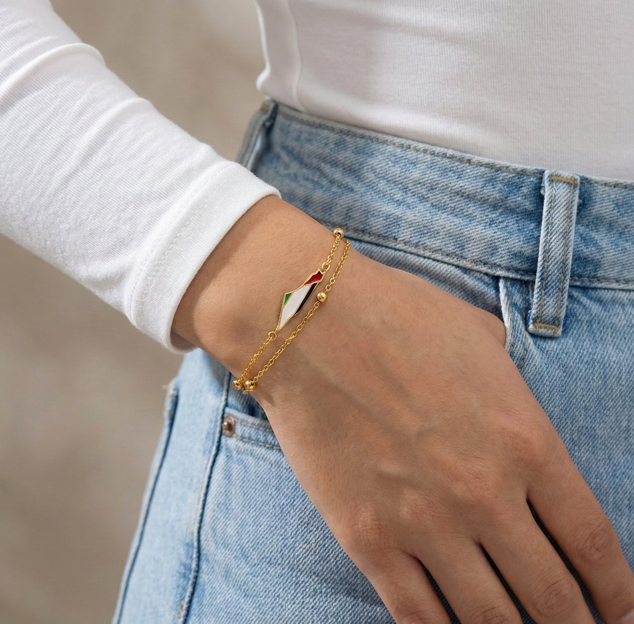 Barakah Palestine Map Bracelet