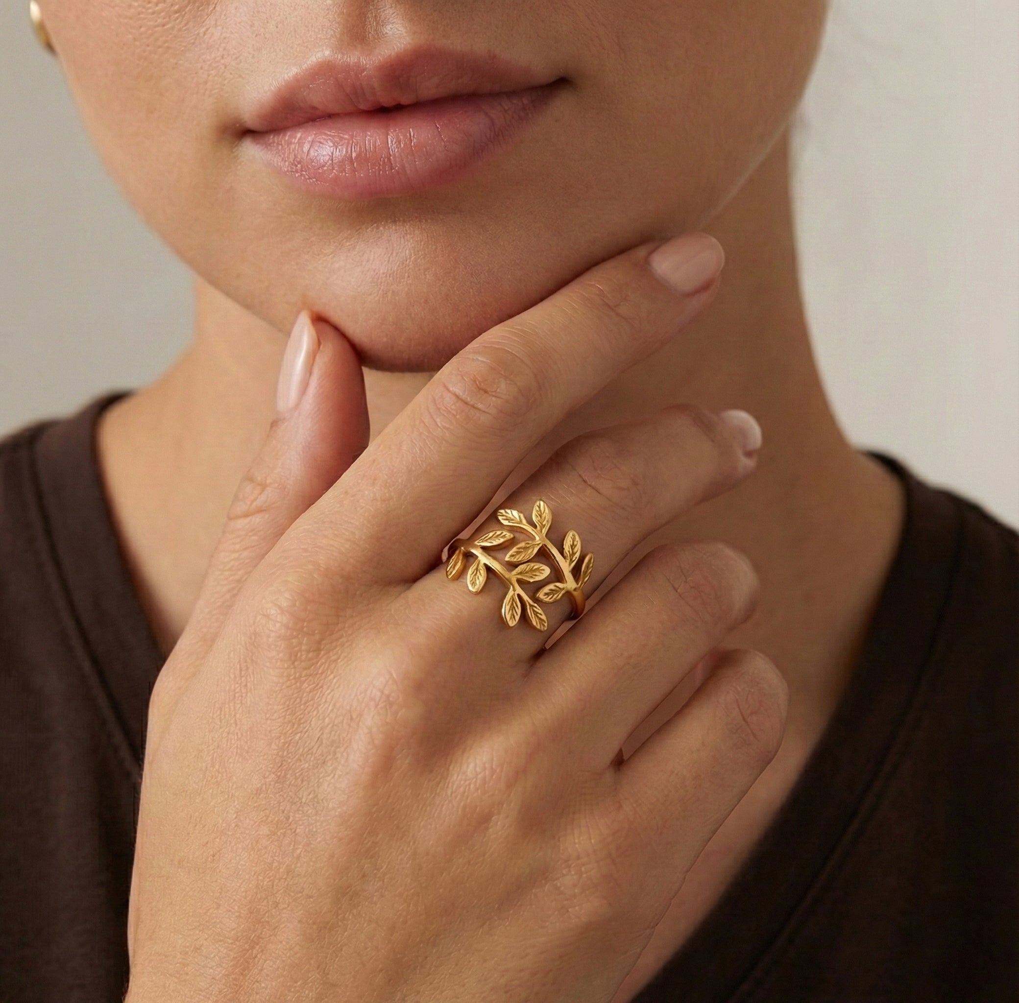 Barakah Palestine Olive Leaf Ring