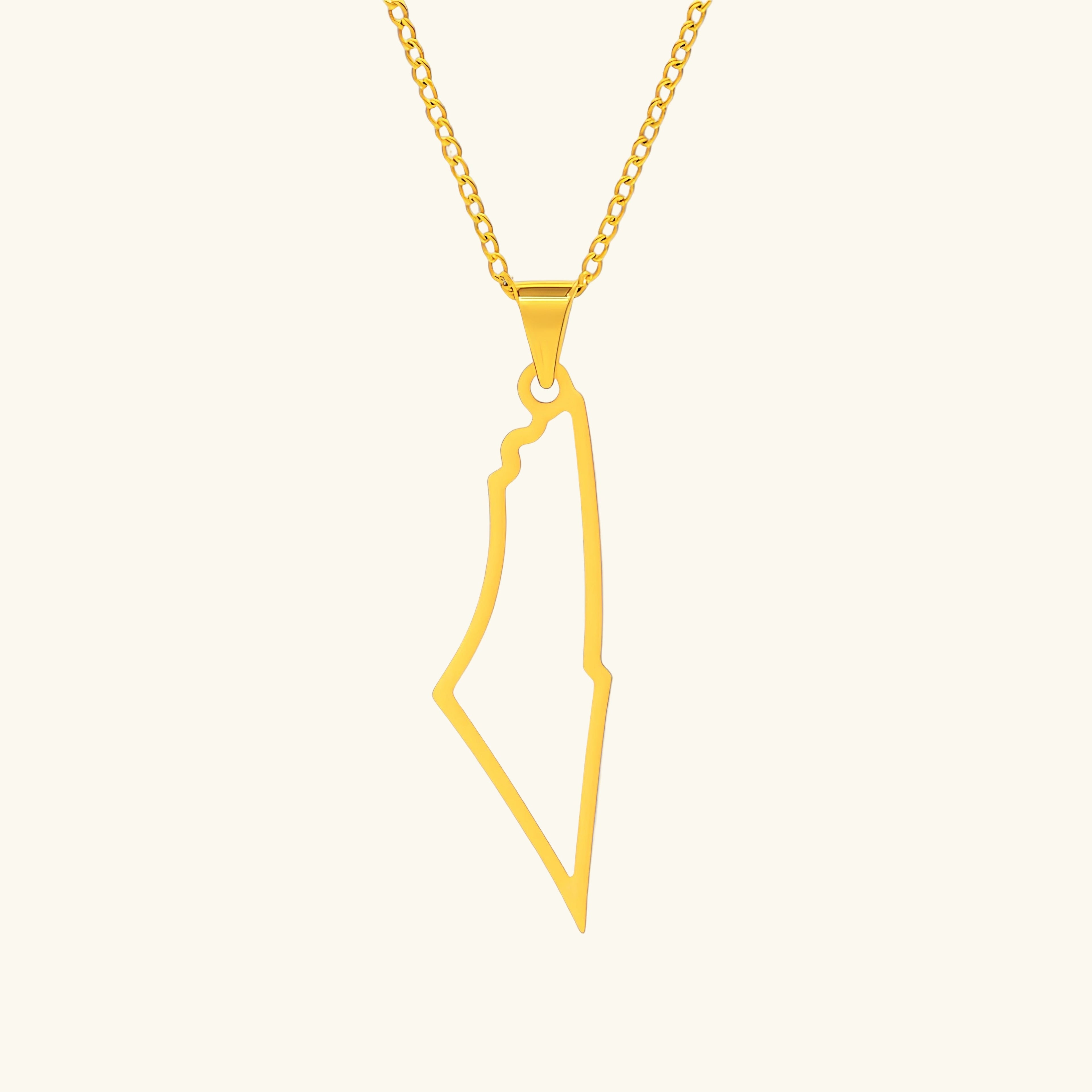 Barakah Palestine Map Necklace