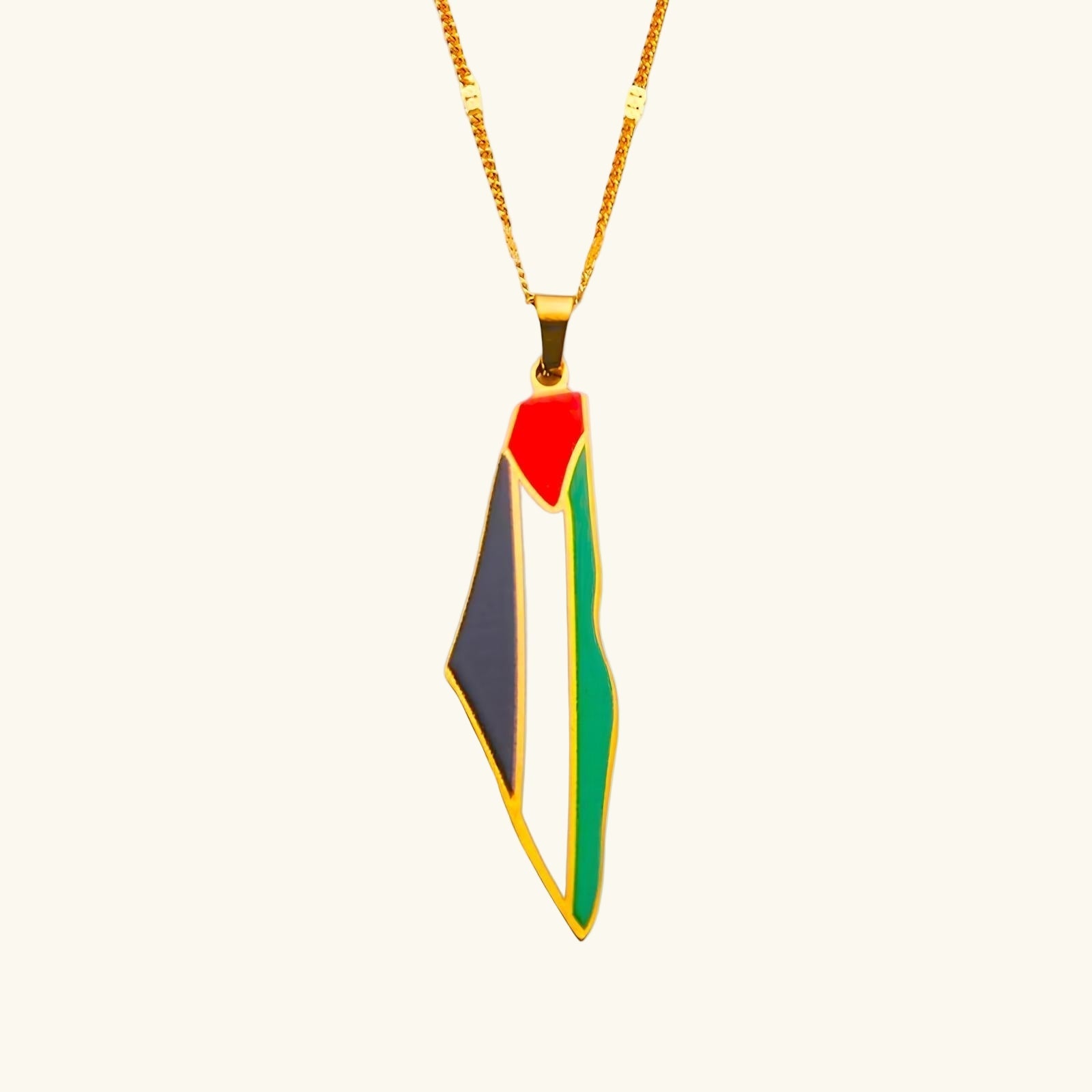 Barakah Palestine Pride Map Necklace