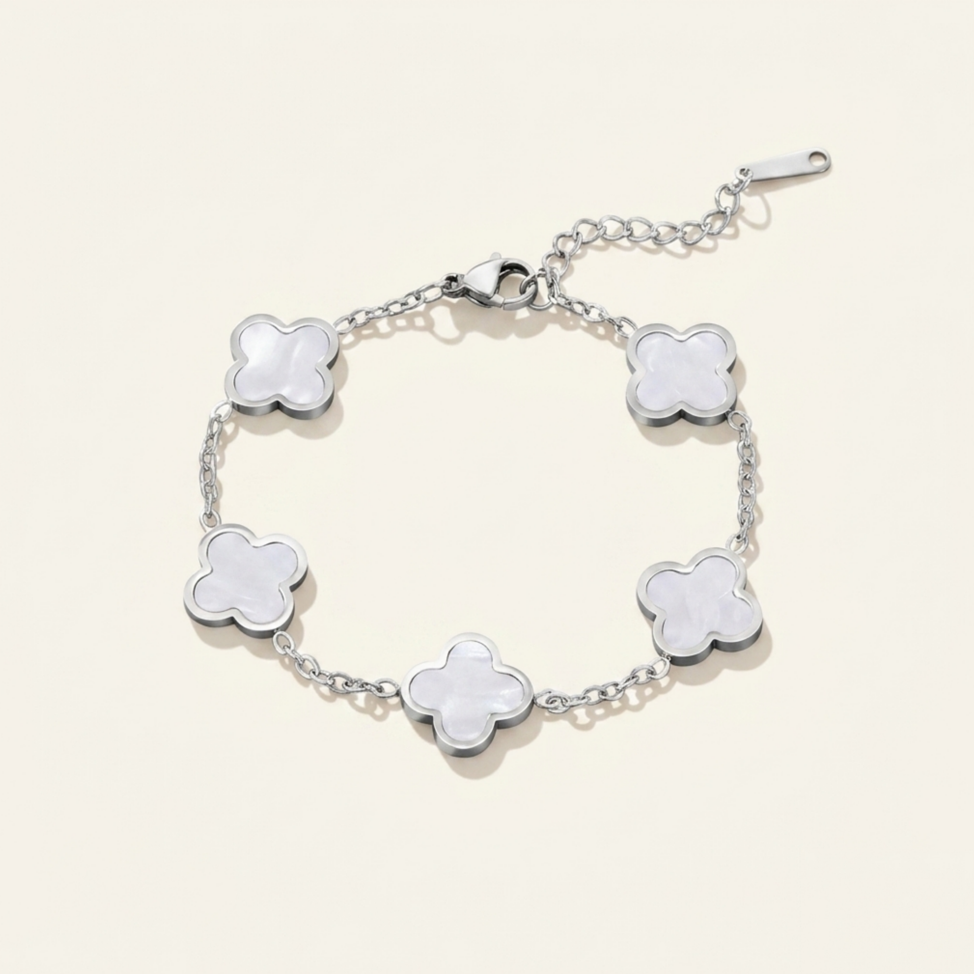 Silver Clover Bracelet