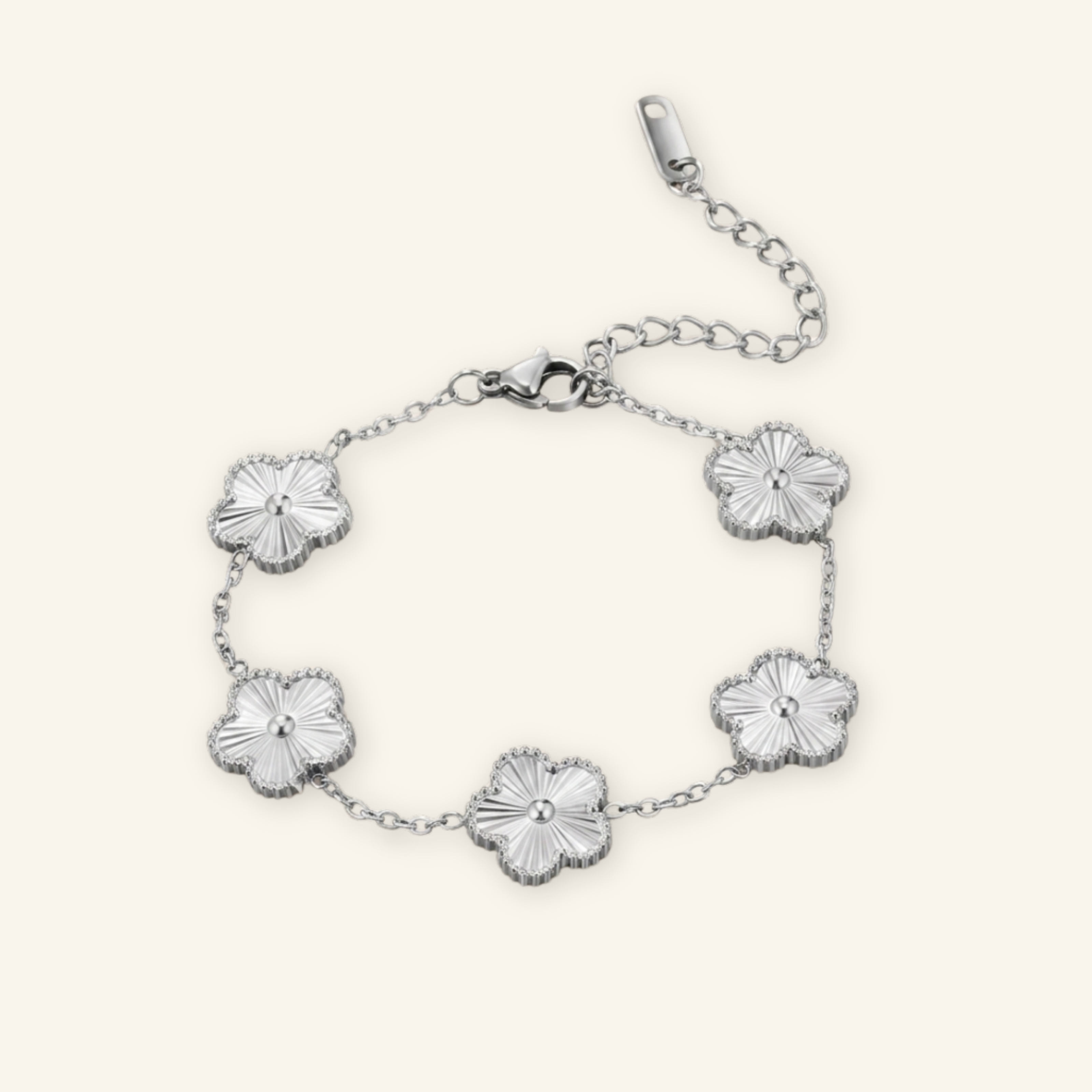 Silver Clover Bracelet